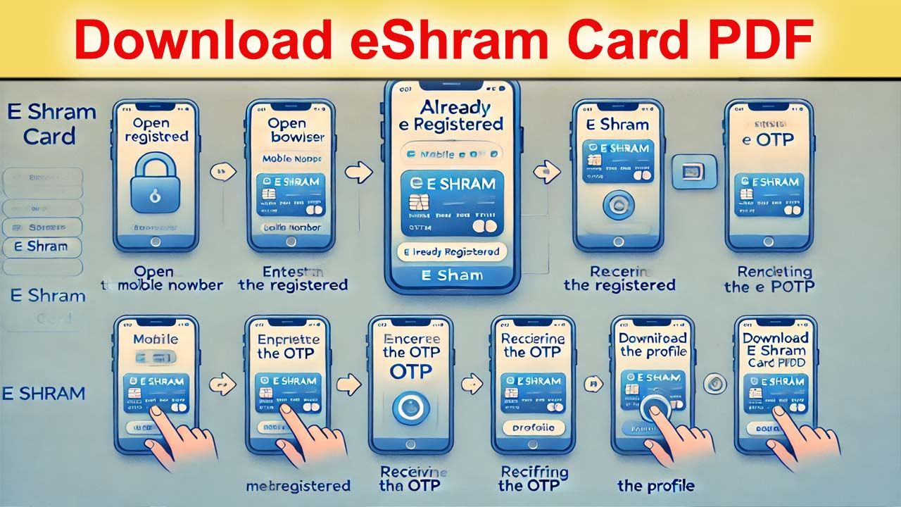 How to Download eShram Card PDF Using Mobile Number alt=